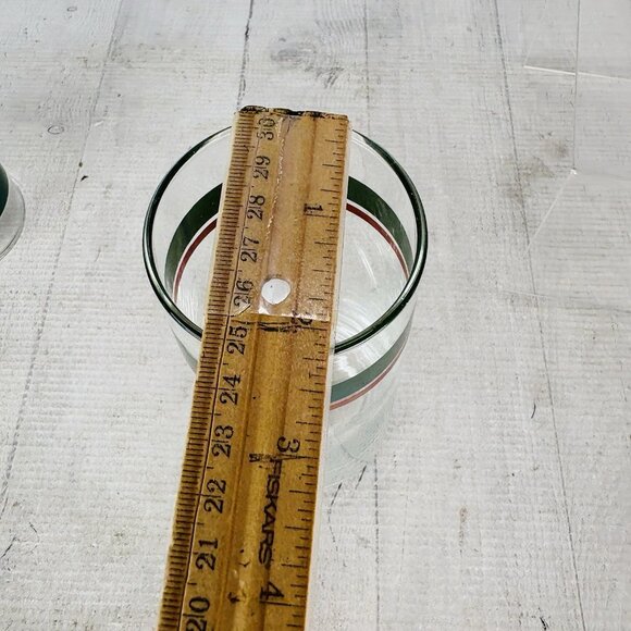 Pfaltgraff JUNIPER Green Mauve Bands Clear Glass Ice Tea Tumbler Glasses Set 4 - Picture 11 of 16